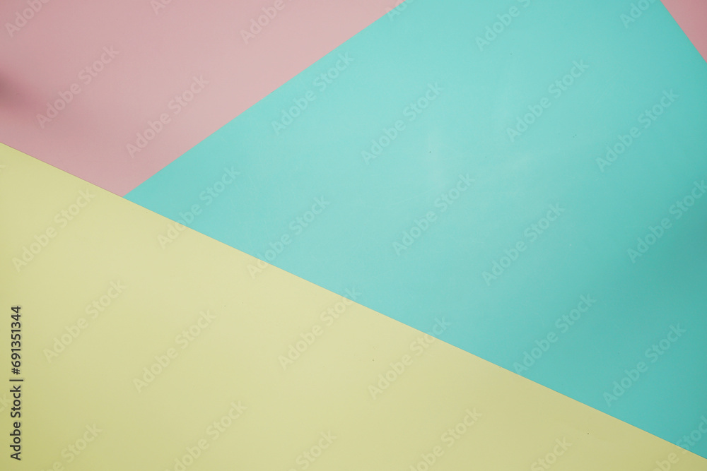 Wall mural geometric with pastel color texture background