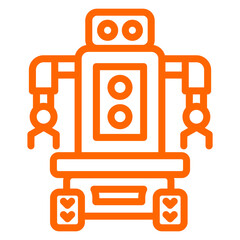 Vector Design Autonomous Robot Icon Style