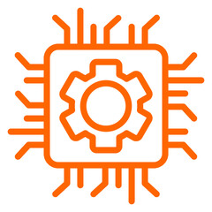 Vector Design Microchip Icon Style