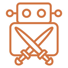 Vector Design Robot Combat Icon Style