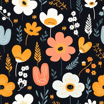 seamless pattern flowers