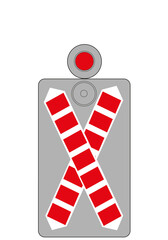 Signal de danger pour voies ferrées