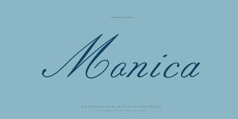 Abstract Fashion font alphabet. Minimal modern urban fonts for logo, brand etc. Typography Calligraphy typeface uppercase lowercase and number. vector illustration
