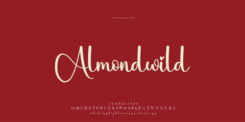 Abstract Fashion font alphabet. Minimal modern urban fonts for logo, brand etc. Typography Calligraphy typeface uppercase lowercase and number. vector illustration
