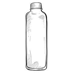 sports drink bottles handdrawn illustration