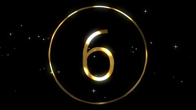 gold countdown animation countdown 10 to 0 black background with 3d 3k gold splash