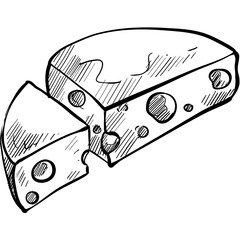 cheese handdrawn illustration