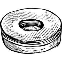 donut handdrawn illustration