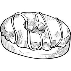 donut handdrawn illustration