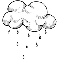 rain handdrawn illustration