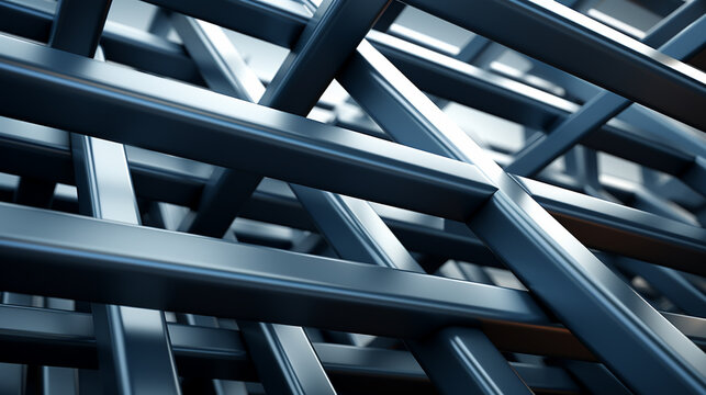 Abstract geometric background with triangles and buildings cells