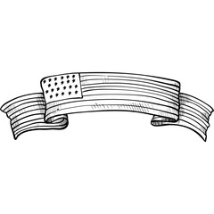 ribbon handdrawn illustration