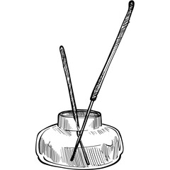 spa candle handdrawn illustration