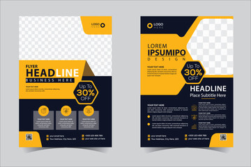 Flyer design, brochure template layout design. Corporate business annual report, catalog, magazine, flyer mockup