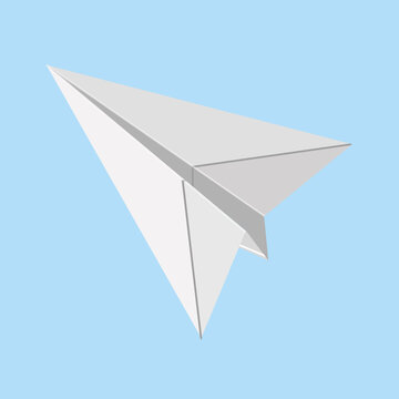 Paper airplane on a blue background.Vector illustration.