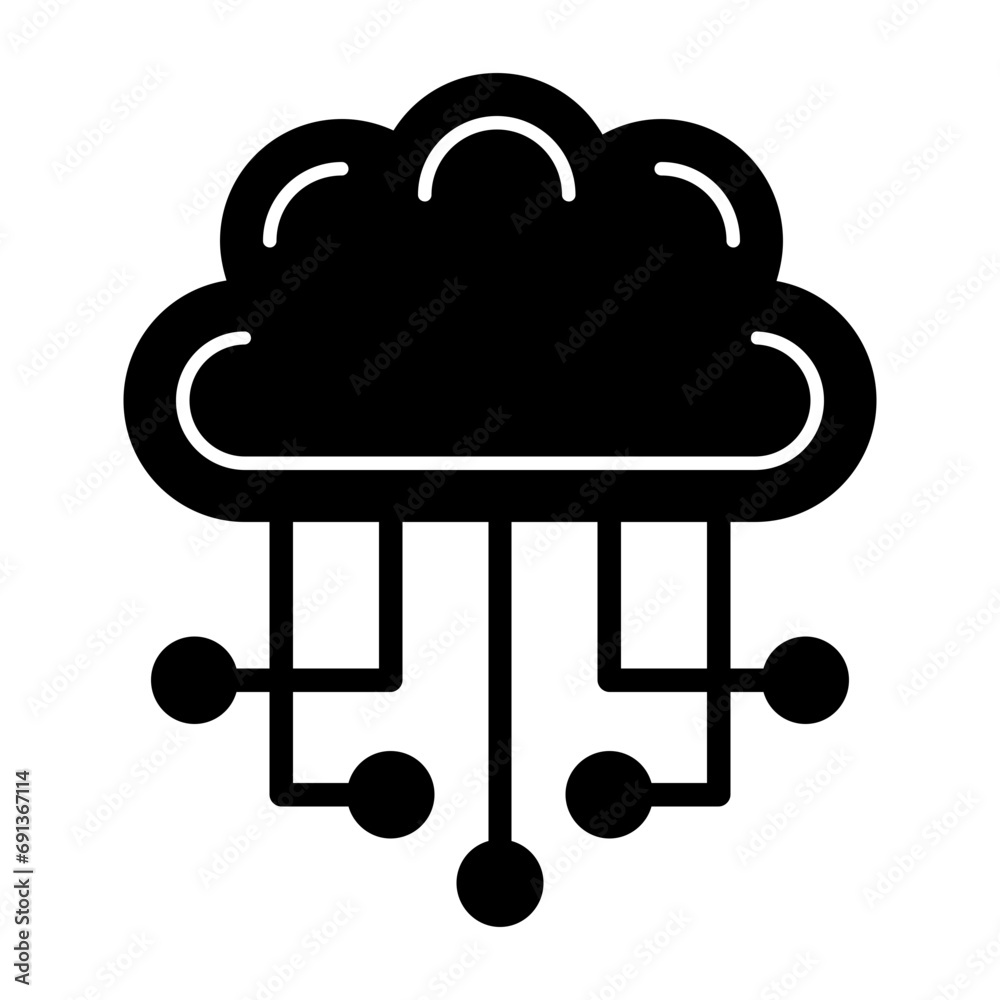 Canvas Prints cloud computing icon