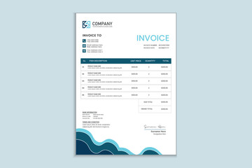 Official paper document invoice design