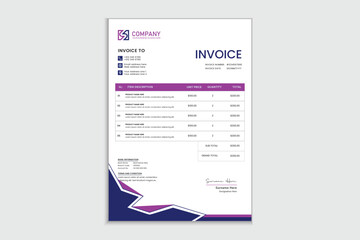 Official paper document invoice design