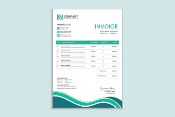 Official paper document invoice design