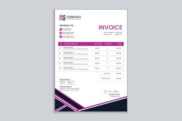 Official paper document invoice design