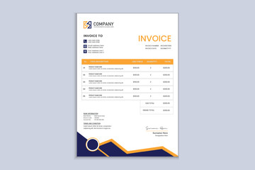 Official paper document invoice design