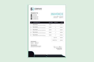 Official paper document invoice design