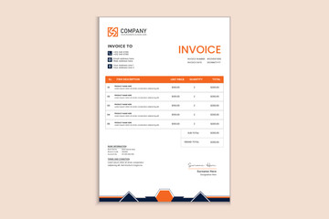 Official paper document invoice design