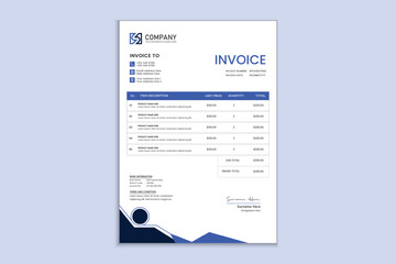 Official paper document invoice design