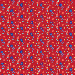 seamless christmas patten, Christmas background collection.use Christmas Day, Christmas pattern, red berries and spruce branches.