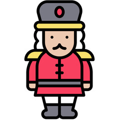 Nutcraker icon, Christmas related vector illustration