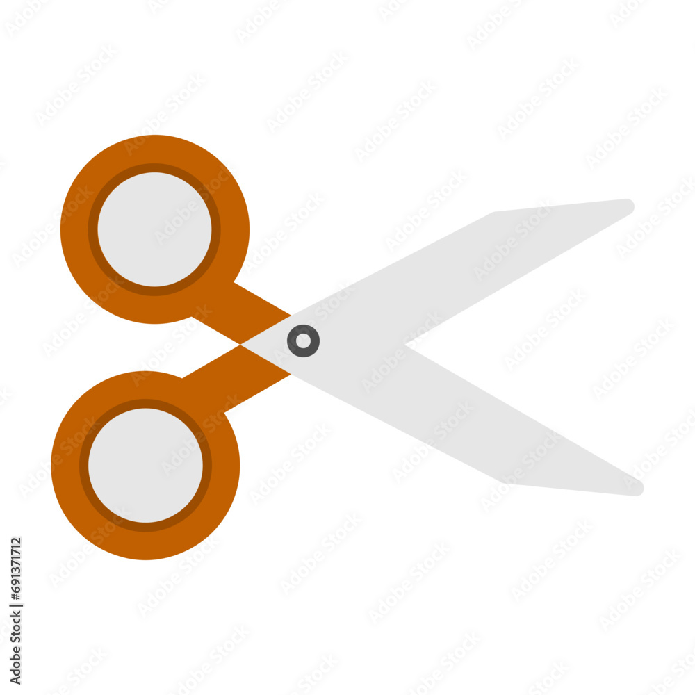 Sticker scissor icon