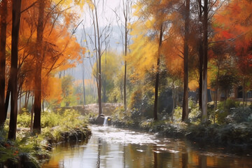 Obraz premium autumn in the forest