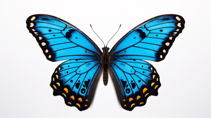 Colorful butterfly isolated on white. Generative ai