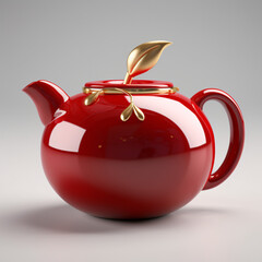 Apple like red tea pot.