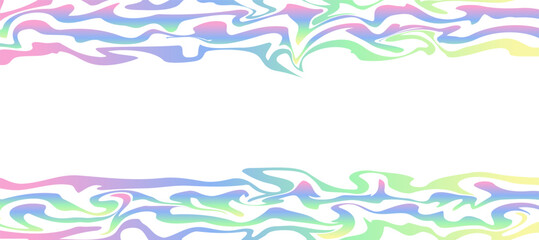 abstract diagonal waves rainbow border frame background