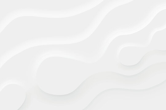Abstract background illustration in neomorphism style. Dynamic composition with trendy liquid fluid 3d shapes. Minimal wallpaper, backdrop, background. Eps10 vector.