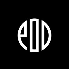 EOD letter calligraphic Minimal monogram emblem style vector logo