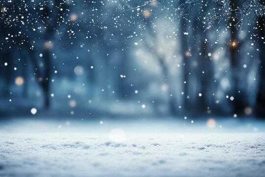 Christmas and New Year charm Snow covered wallpapers creating a magical winter ambiance © Muhammad Shoaib