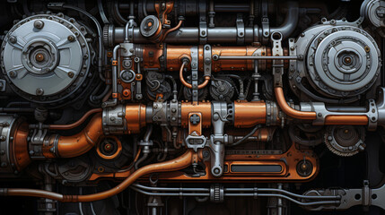 Ship engine close detail - Powered by Adobe