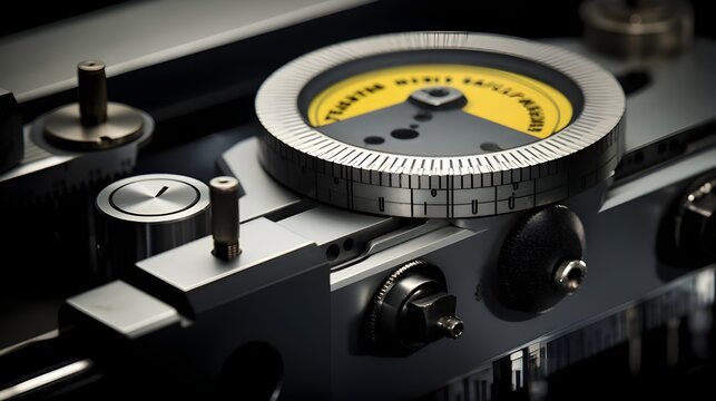 A Closeup Of A Calibrated Measuring Instrument