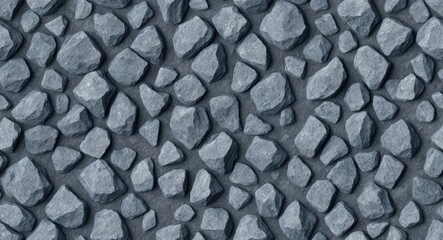 Dark blue rock basalt texture. Rough mountain surface. Close-up. Stone background for design. 3D shape. Cracked collapse broken crumbled. Fantasy. Like cold frost ice. generative, AI.