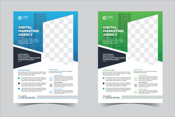 Flyer design, brochure template layout design. Corporate business annual report, catalog, magazine, flyer mockup