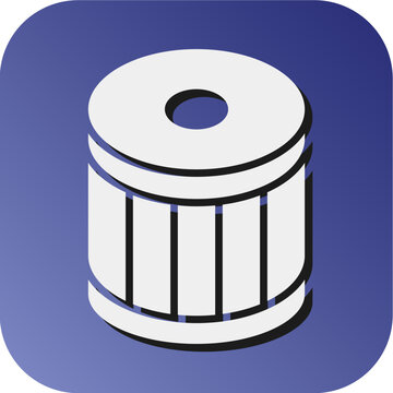 Filter Vector Glyph Gradient Background Icon Design