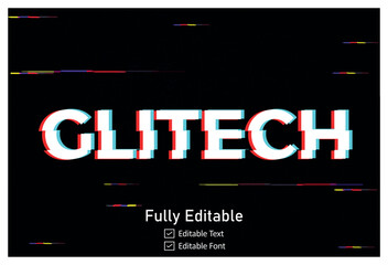 Futuristic Glitch text effect for video game text for editable cyberpunk  text effect