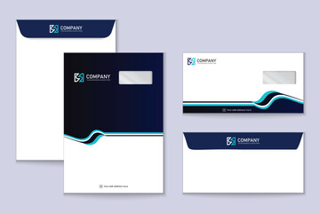 Abstract colorful business envelope template design