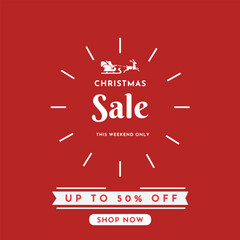 Christmas Sale Shop now Up to 50% off, Vector