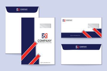 Abstract colorful business envelope template design