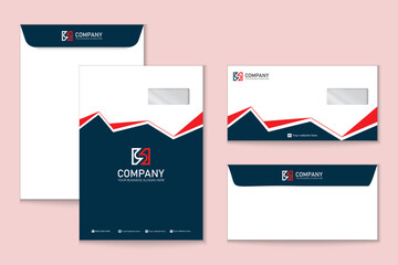 Abstract colorful business envelope template design