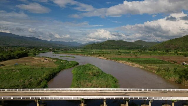 Kok River in Taton Area, Mae Ai District, Chiang Mai, Thailand
