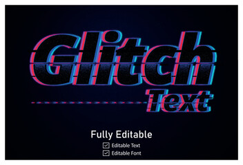 Futuristic Glitch text effect for video game text for editable cyberpunk  text effect